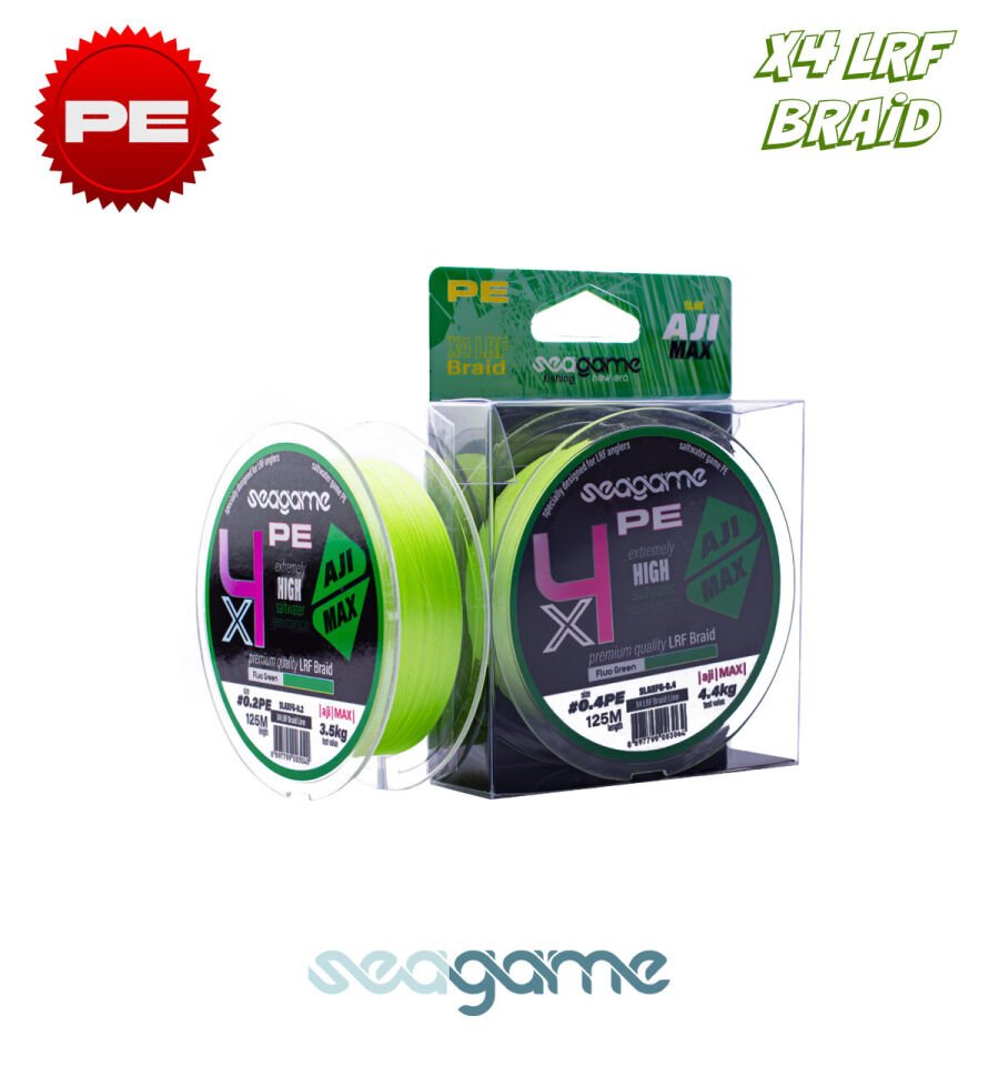 SEAGAME AJI MAX X4 PE 125M #0.3 FLUO GREEN