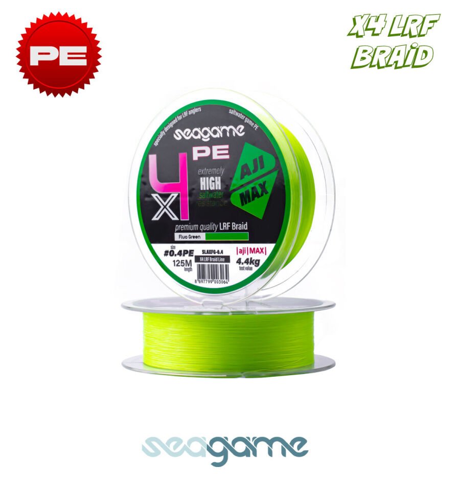 SEAGAME AJI MAX X4 PE 125M #0.4 FLUO GREEN