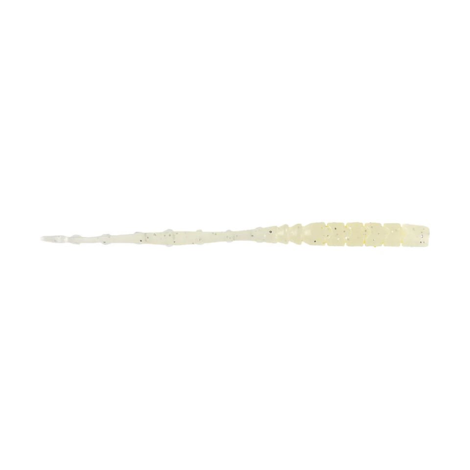 Mustad Aji Straight Tail Silikon Kurt 007 - WHITE LUMINOUS - 76MM - 12Lİ