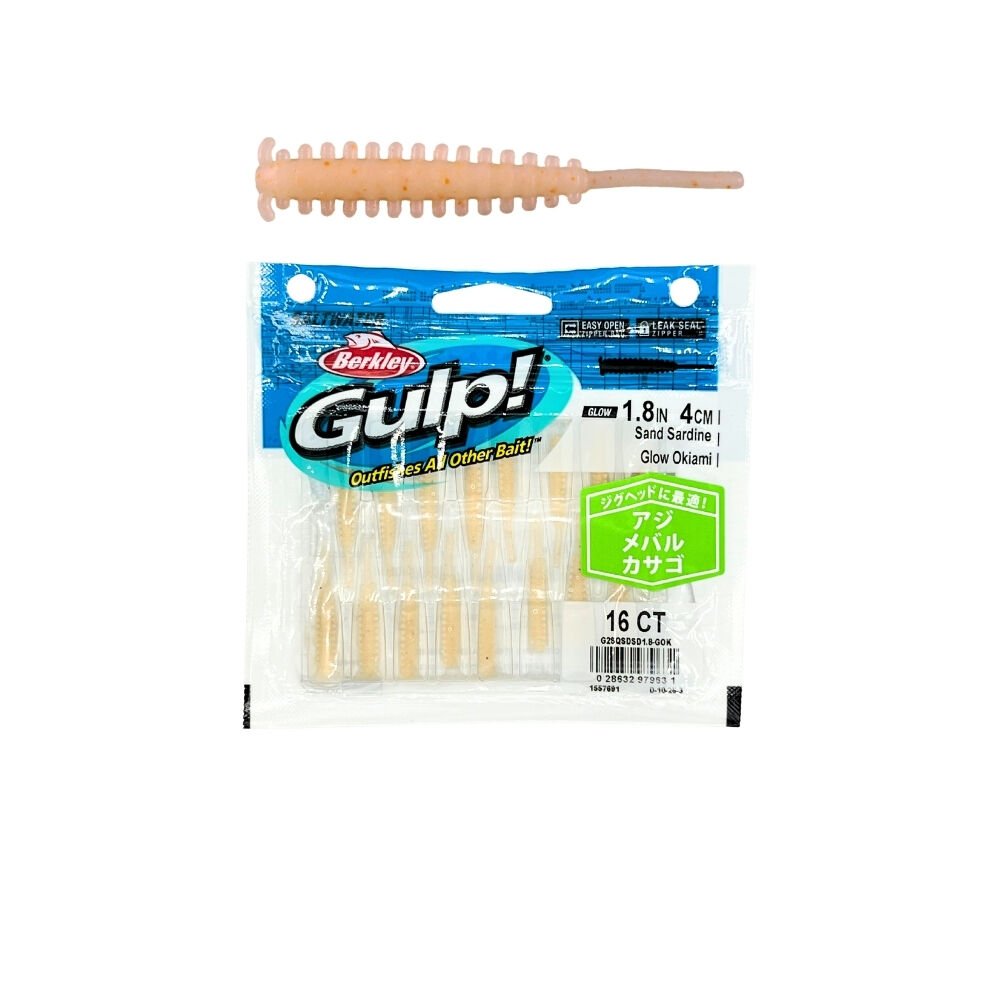 Berkley Gulp Sand Sardine Sahte Yemi 4 CM 16 LI - GLOW OKİAMİ