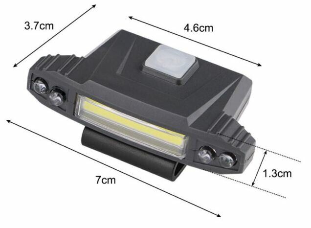 KAFA FENERİ WATTON 4 LED +COB LED USB ŞARJ WT-606