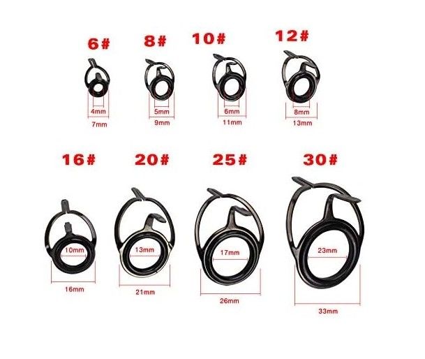 Captain Spin Kamış Halka Seti İki Ayaklı Porselen 55'li Kutu 6-8-10-12-16-20-25-30mm