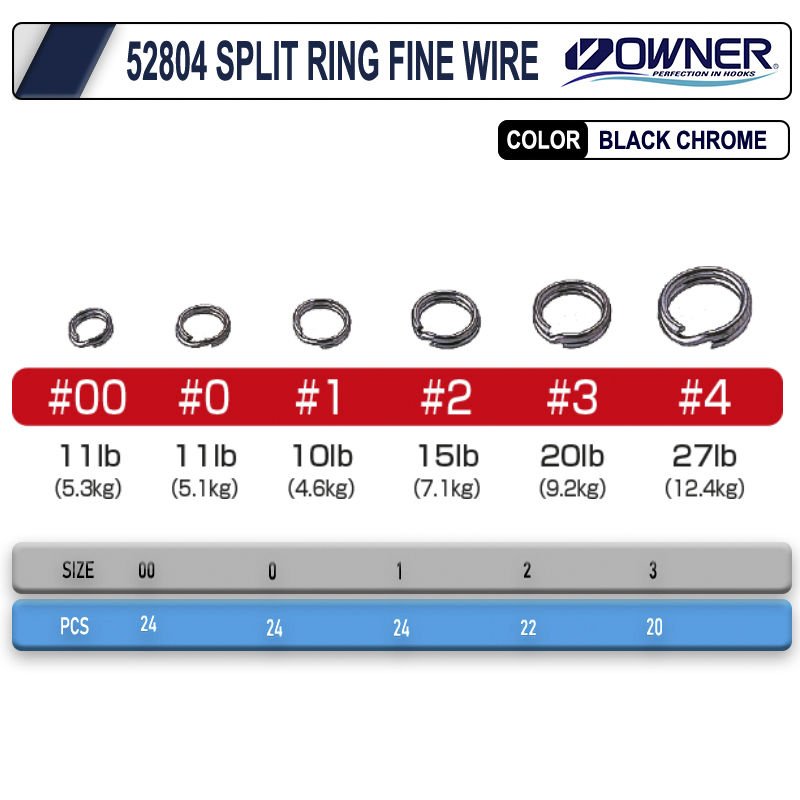 Owner 52804 Split Ring Fine Wire Halka