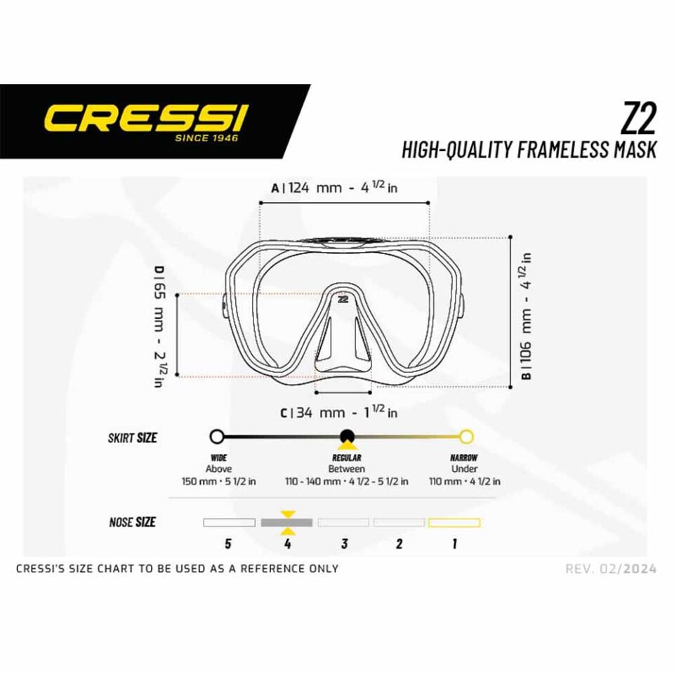 Cressi Z2 Dalış Maskesi CLEAR