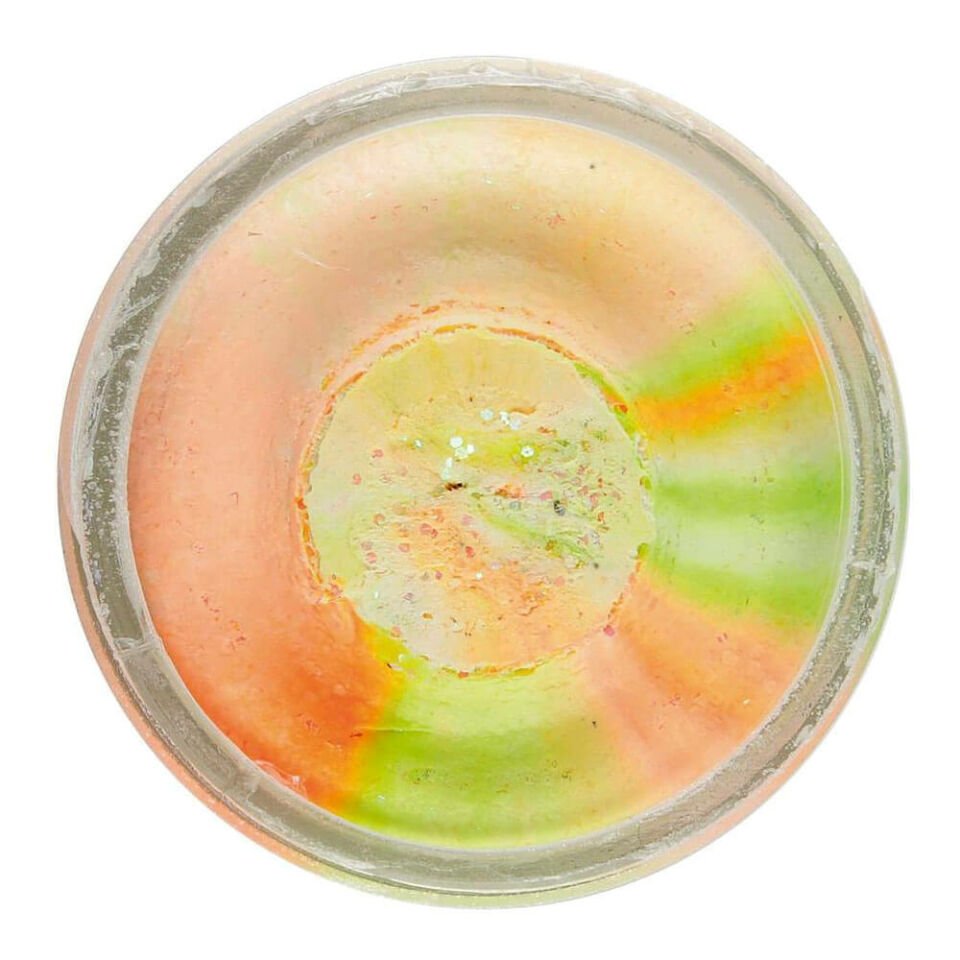 Berkley Powerbait Double Glitter Trout Bait Sahte Yem CHARTREUSE-WHITE-ORANGE