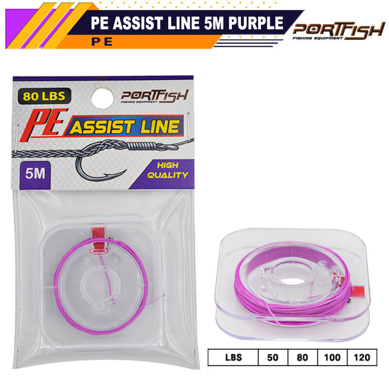 Portfish Pe Assist Line 5m Purple