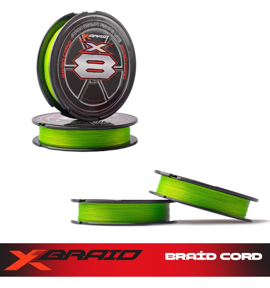 YGK X035 BRAID CORD PE X8 150M 16KG 0.23 FLUO GREEN