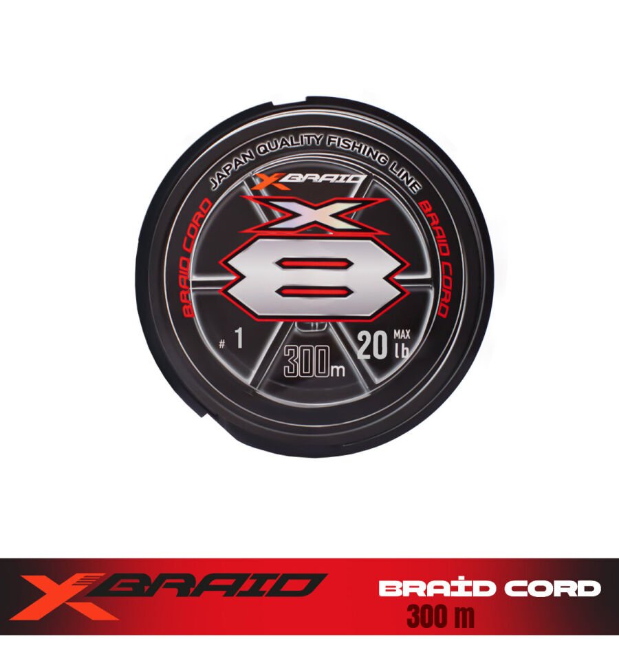 YGK X036 BRAID CORD PE X8 300M 9.1KG 0.16 FLUO GREEN