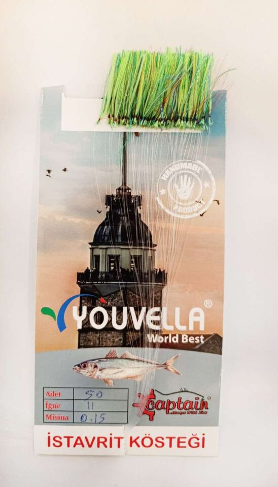 İstavrit Kösteği UV-GLOW Simli Youvella Kartonda 50 İğne 015 mm Köstek