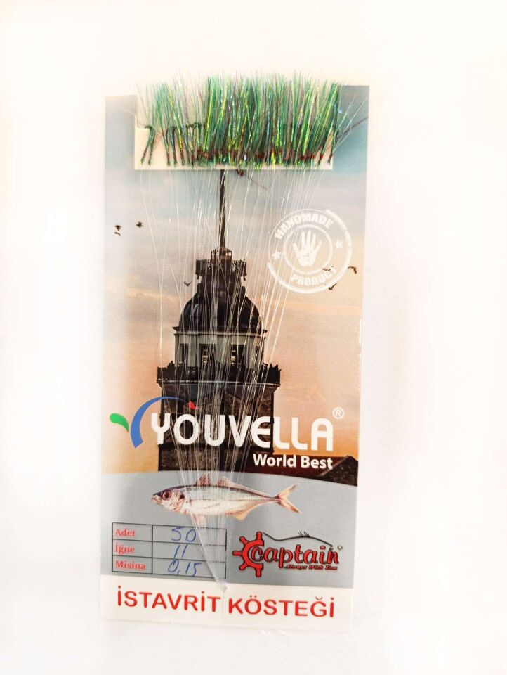 İstavrit Kösteği UV-GLOW Simli Youvella Kartonda 50 İğne 015 mm Köstek
