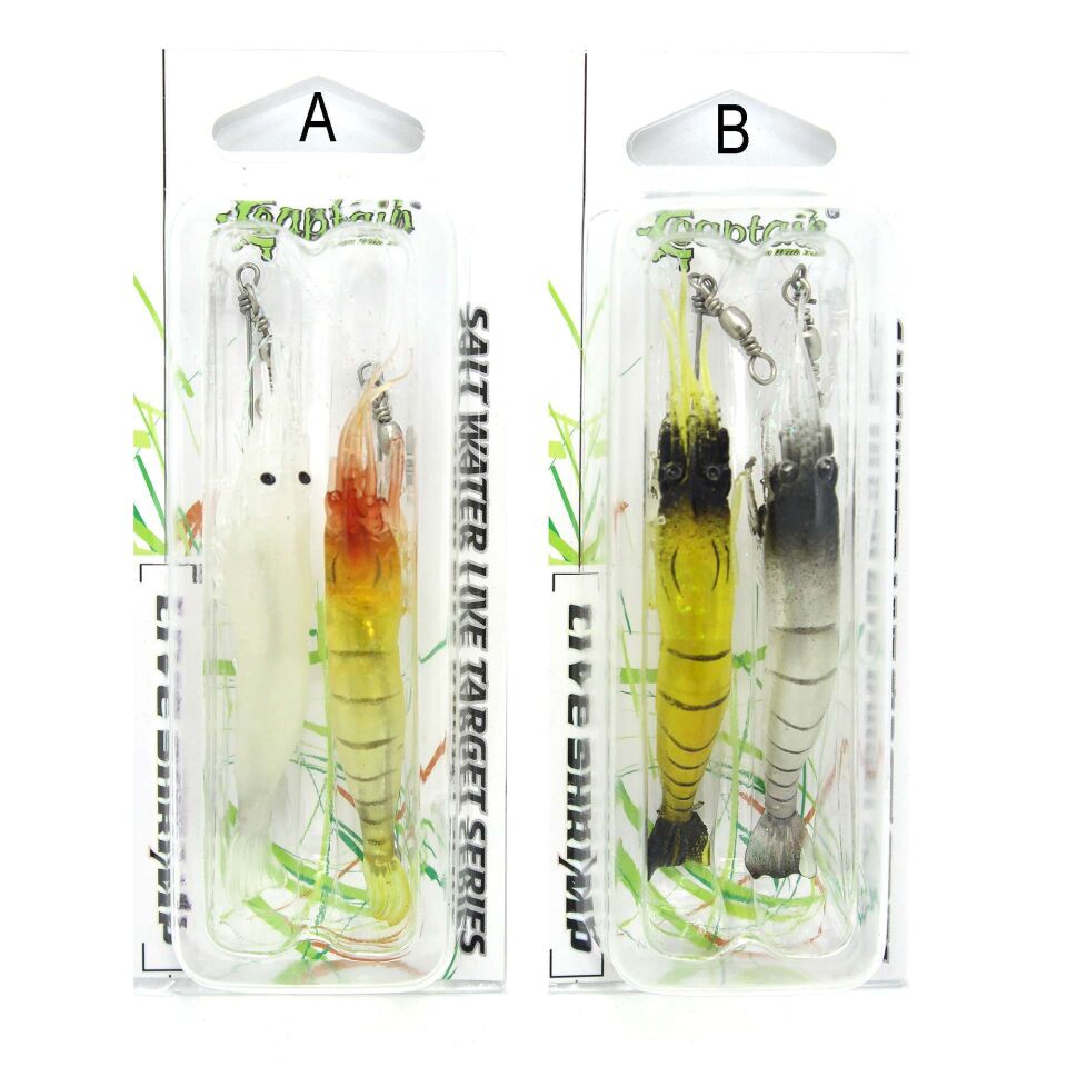 Captain 3063 Silikon Karides Takım 10cm Suni Yem 2li Set