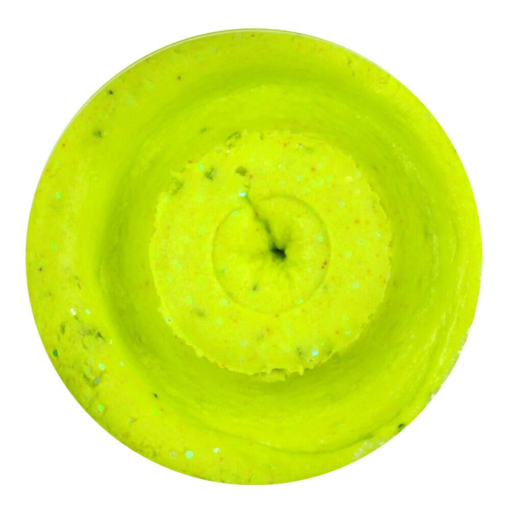 Berkley Gulp Trout Dough Garlic Sahte Yemi CHUNKY CHARTREUSE