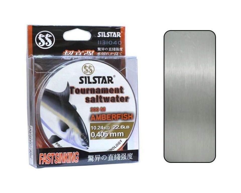 Silstar 1131 Salt Water Amberfish 300mt Monofilament Misina Su Gri Standart