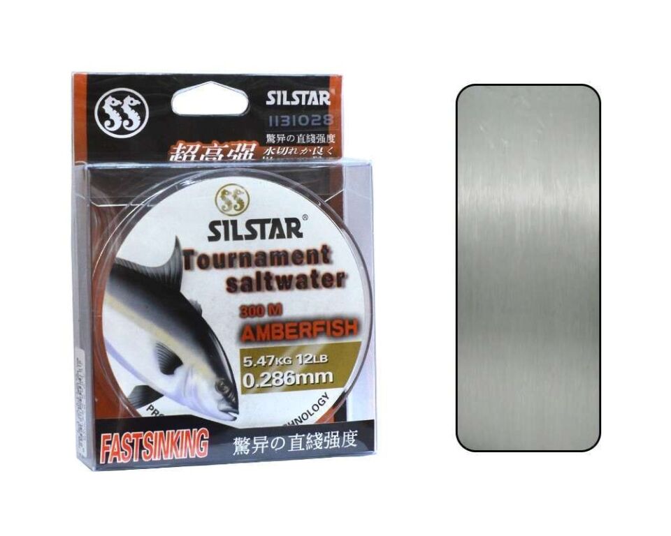 Silstar 1131 Salt Water Amberfish 300mt Monofilament Misina Su Gri Standart