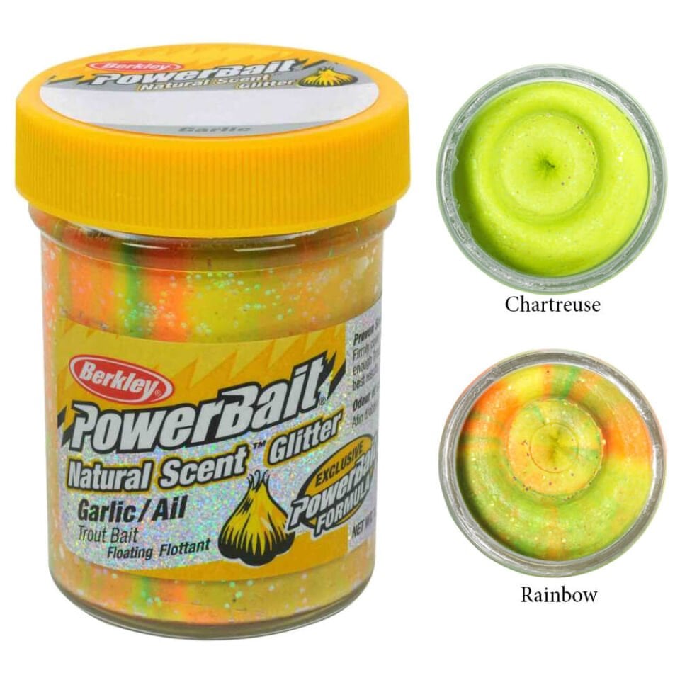 Berkley Powerbait Natural Glitter Trout Bait Garlic Sahte Yemi