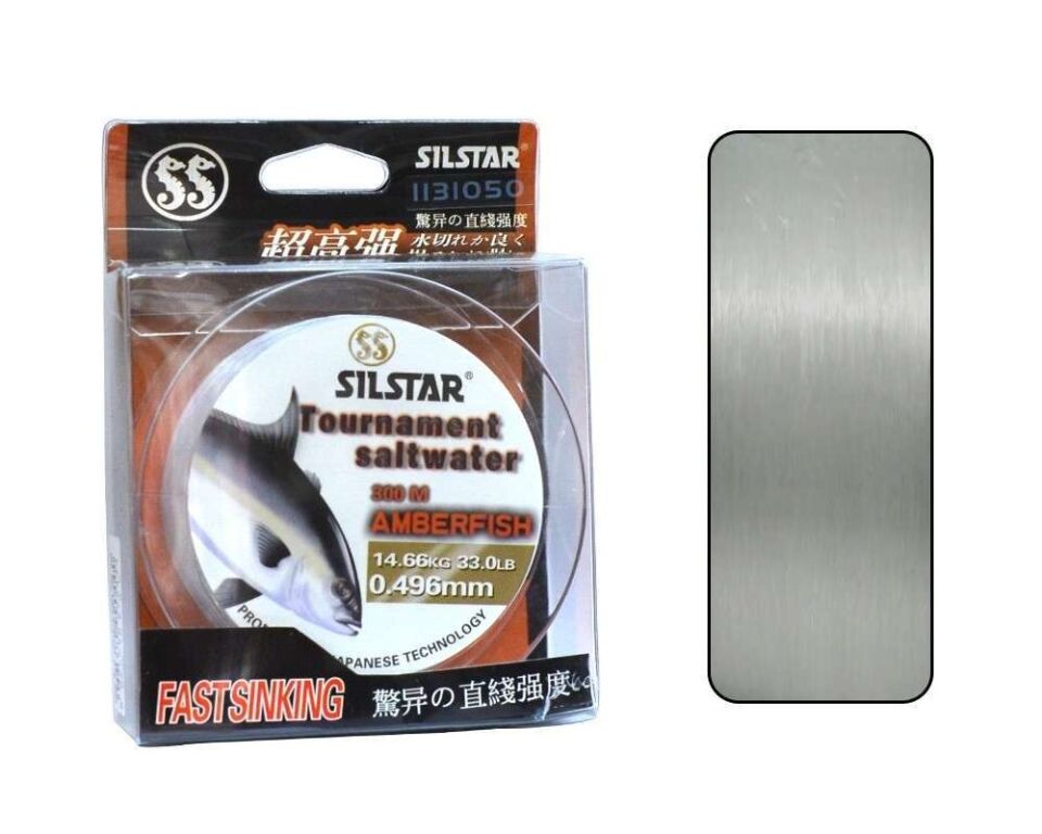 Silstar 1131 Salt Water Amberfish 300mt Monofilament Misina Su Gri Standart