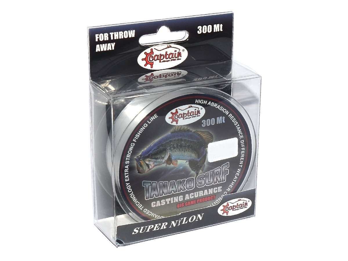 Captain Tanako Surf 300mt Monofilament Misina Beyaz Standart - 0.30 MM