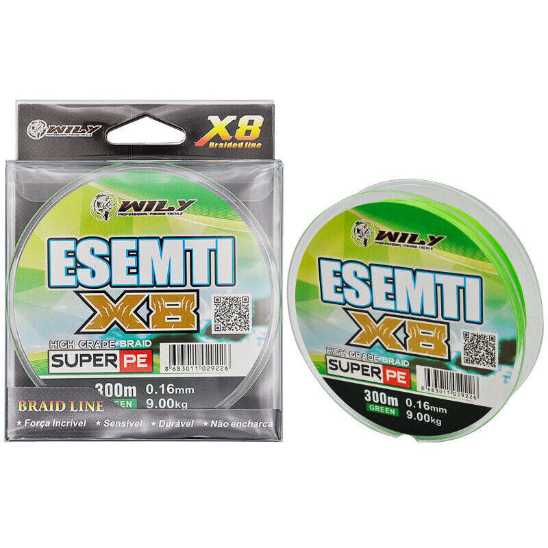 Wily Esemti 8 Kat İp Misina 300 mt Yeşil