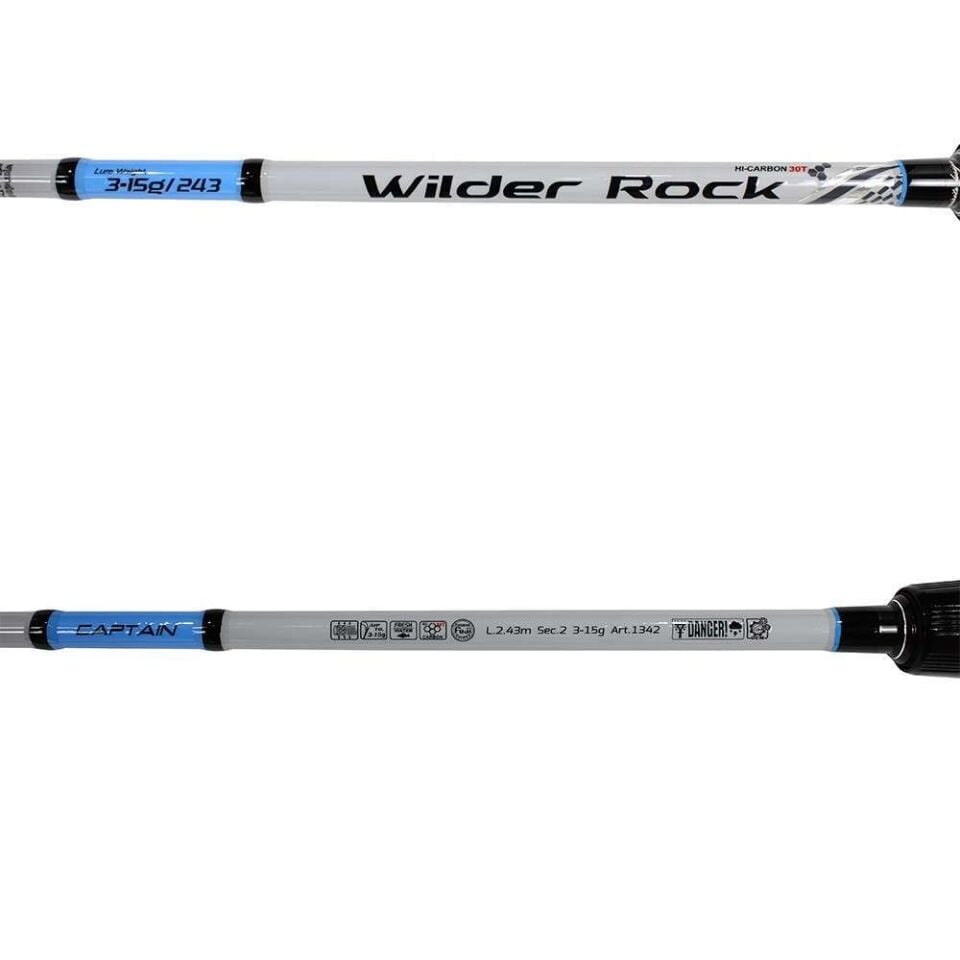 Captain 1342 Wilder Rock Game Fuji 243cm 2 Parça LRF Kamışı 3-15gr Atar