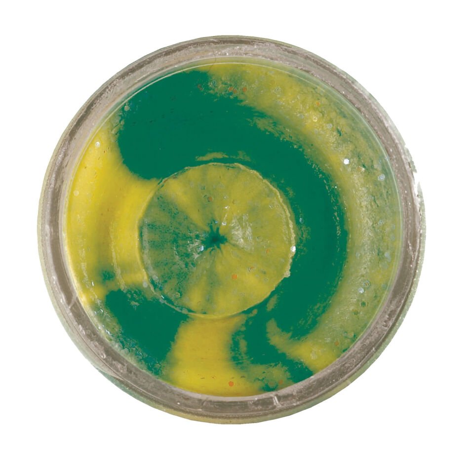 Berkley Powerbait Extra Scent Glitter Sahte Yemi 50 GR - Fluo Green Yellow