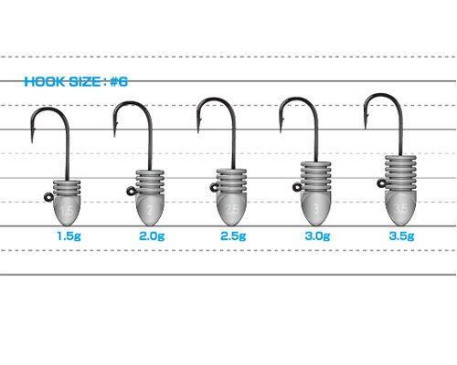 XESTA BULLET RIBHEAD JIG HEAD #6 4P 2.5G