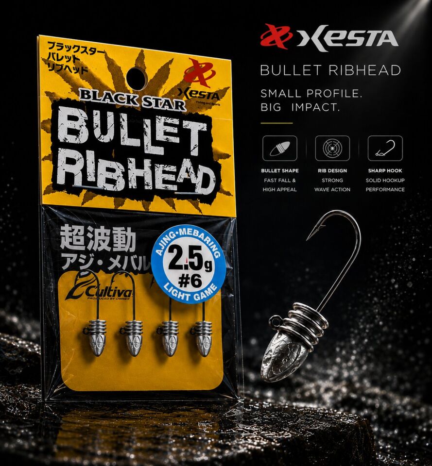 XESTA BULLET RIBHEAD JIG HEAD #6 4P 2.5G