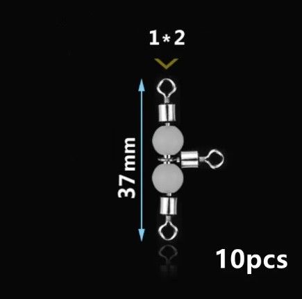 Captain 5049 Üçlü Boncuklu Fırdöndü 10'lu Paket Black Nikel