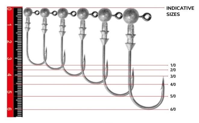 Nomura NM90007030 Round Jig Head 3lü Paket İğne:3/0 no 7gr