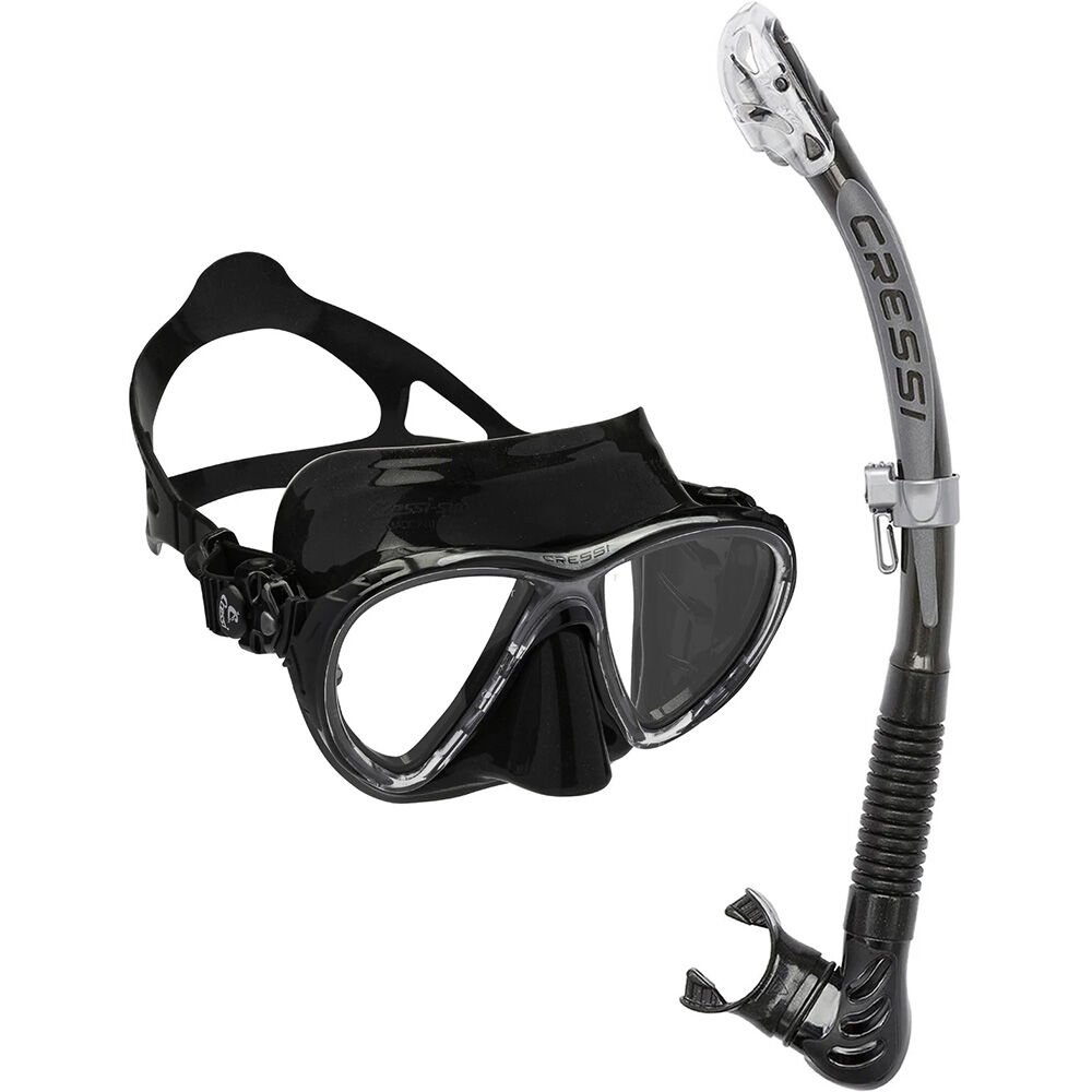 Cressi Big Eyes Evolution Maske Alpha Ultra Dry Şnorkel Seti BLACK/BLACK