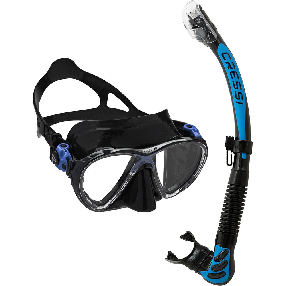 Cressi Big Eyes Evolution Maske Alpha Ultra Dry Şnorkel Seti BLACK/BLUE