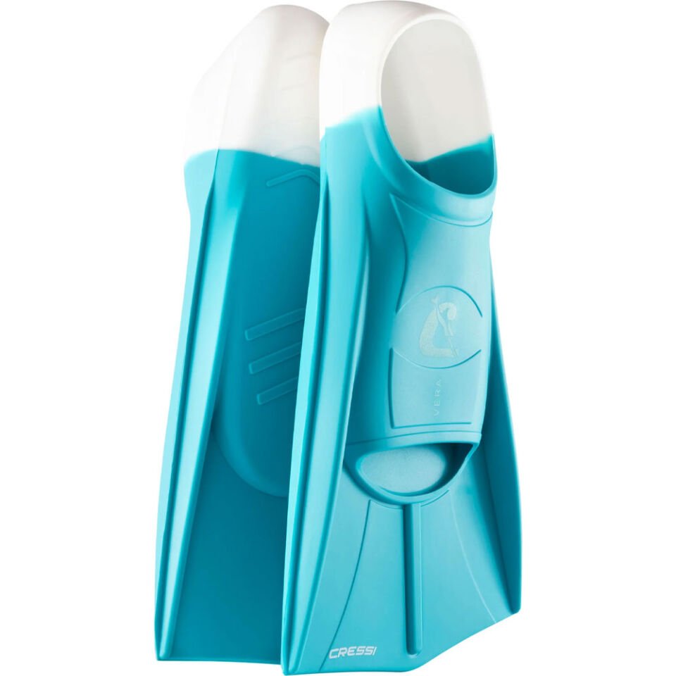Cressi Vera Yüzme ve Dalış Paleti AQUAMARINE - WHITE - L - 42/44
