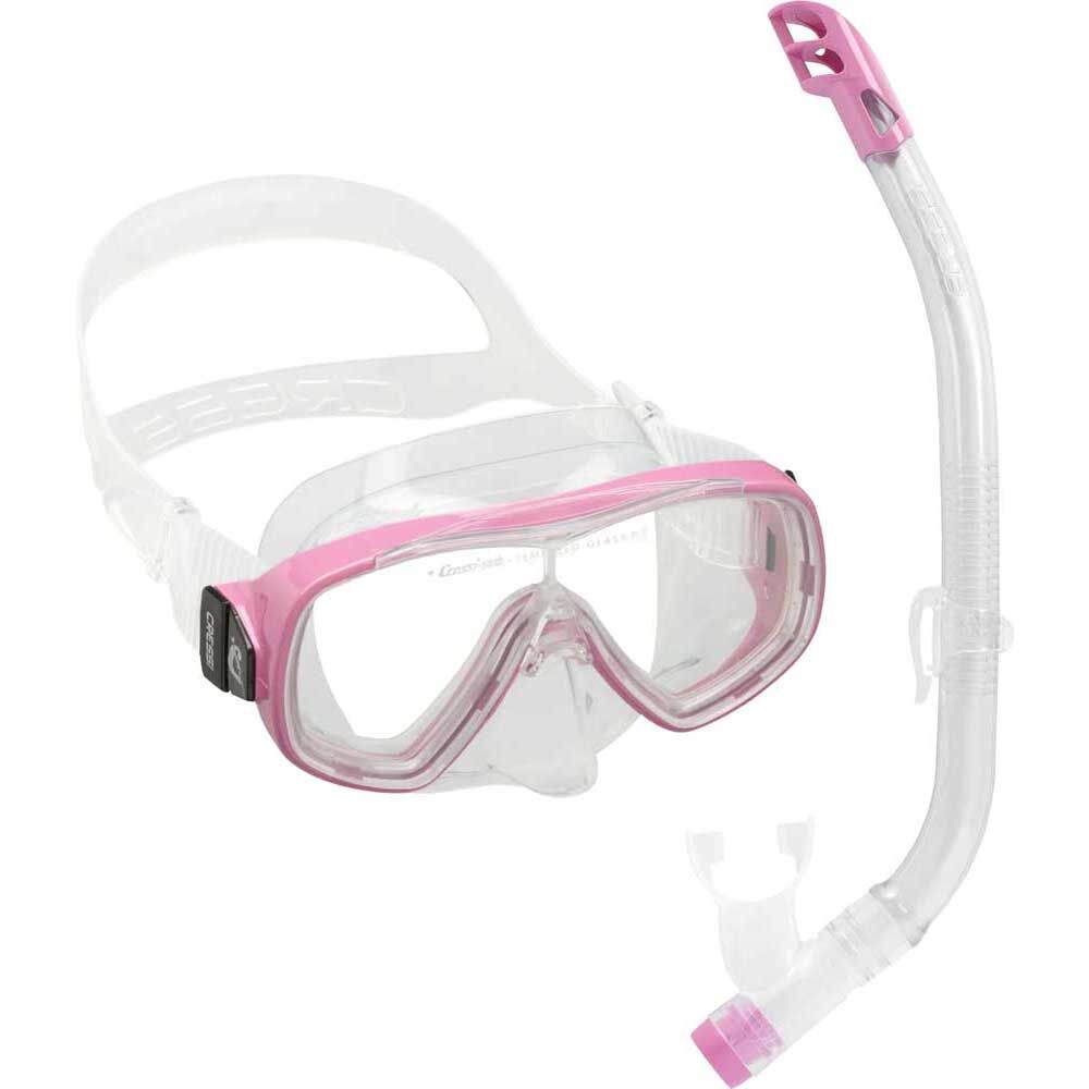 Cressi Junior Ondina Maske Top Şnorkel Seti CLEAR-PINK