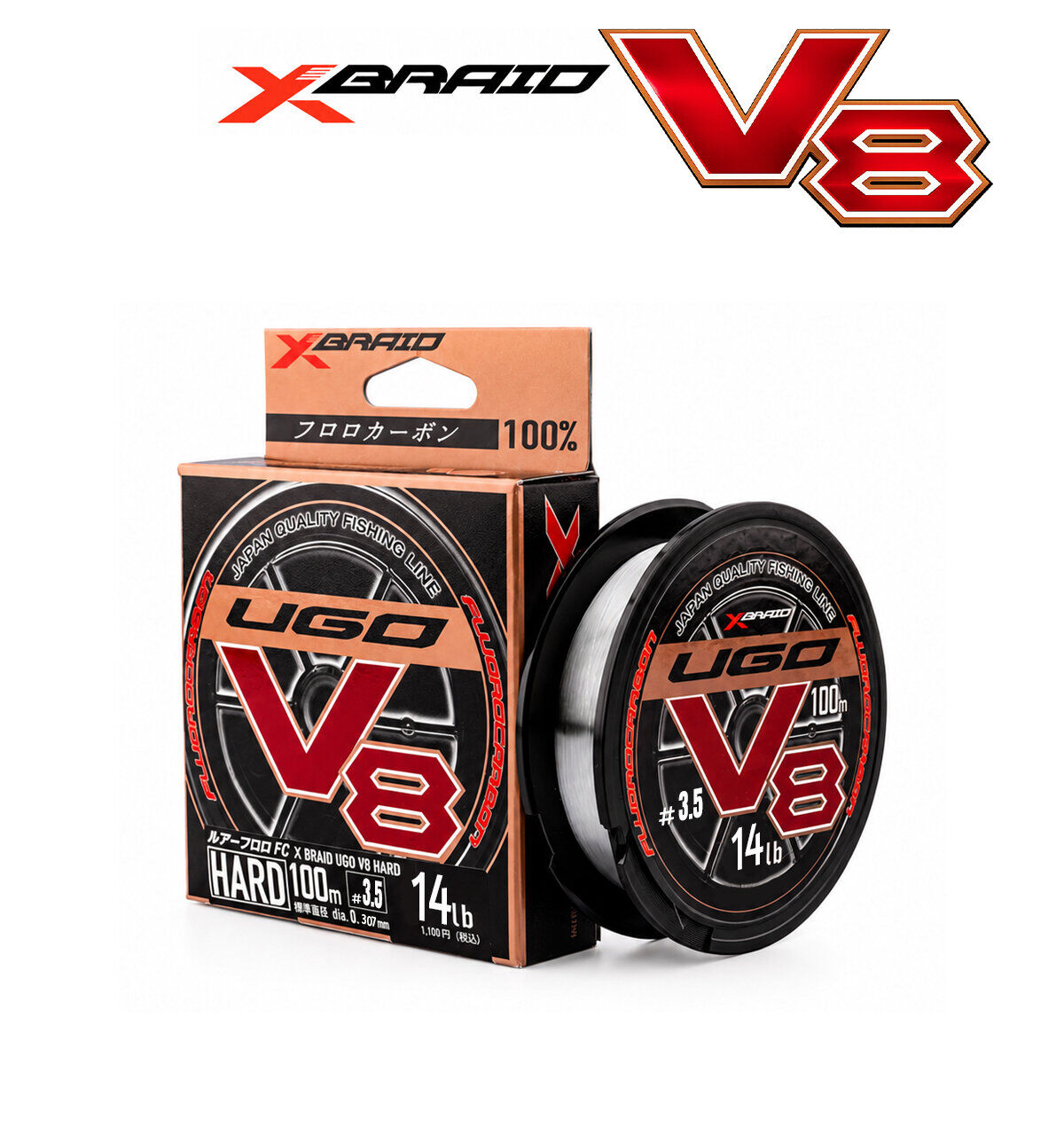 YGK X061 F-UGO V8 HARD FC 100M 6.35KG 0.307