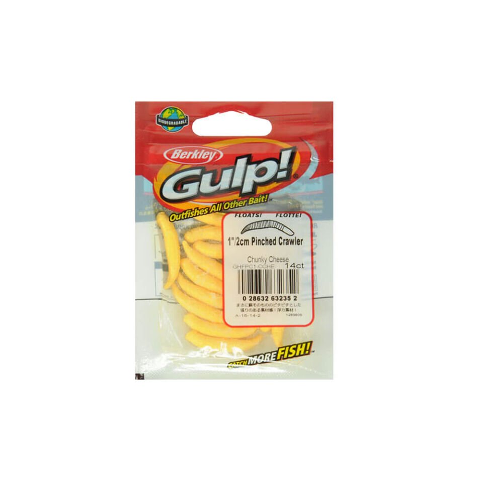 Berkley Gulp Floating Pinched Crawler Sahte Kurt CHUNKY CHEESE - 2CM - 14LU