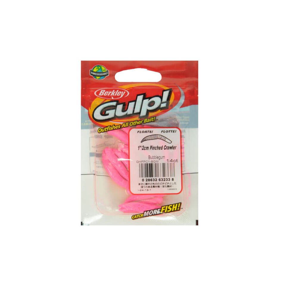 Berkley Gulp Floating Pinched Crawler Sahte Kurt BUBBLEGUM - 3CM - 14LU
