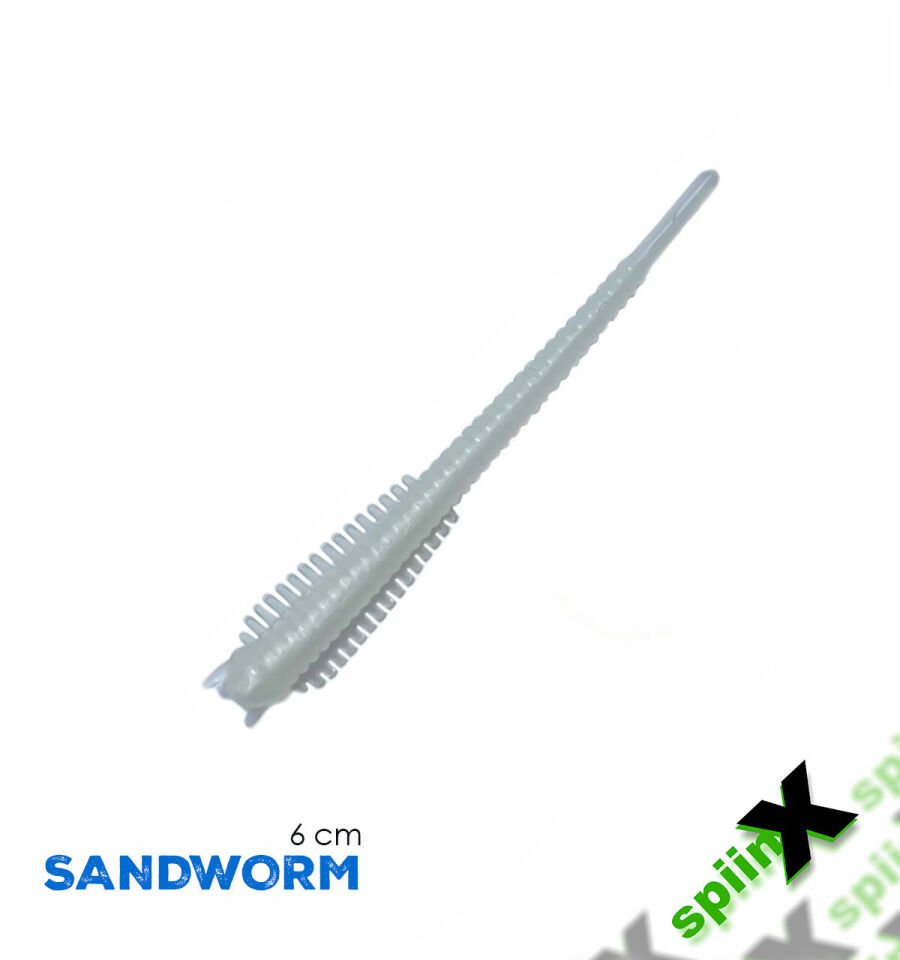 SPIINX SANDWORM SİLİKON 6CM 18P GLOW PEARL WHITE