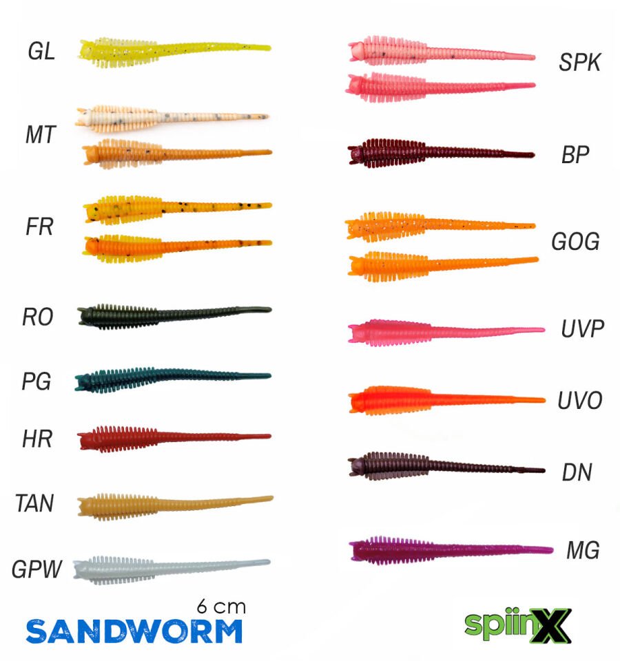 SPIINX SANDWORM SİLİKON 6CM 18P GLOW PEARL WHITE