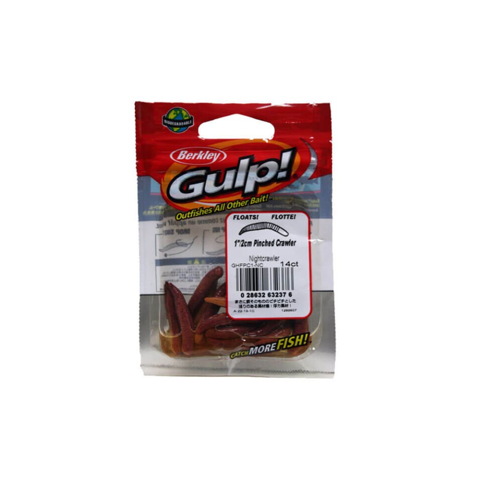 Berkley Gulp Floating Pinched Crawler Sahte Kurt NIGHTCRAWLER - 2CM - 14LU