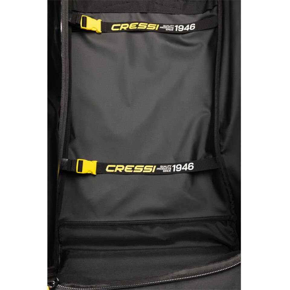 Cressi Moby 2 Tekerlekli Dalış Çantası BLACK/YELLOW - 110 L