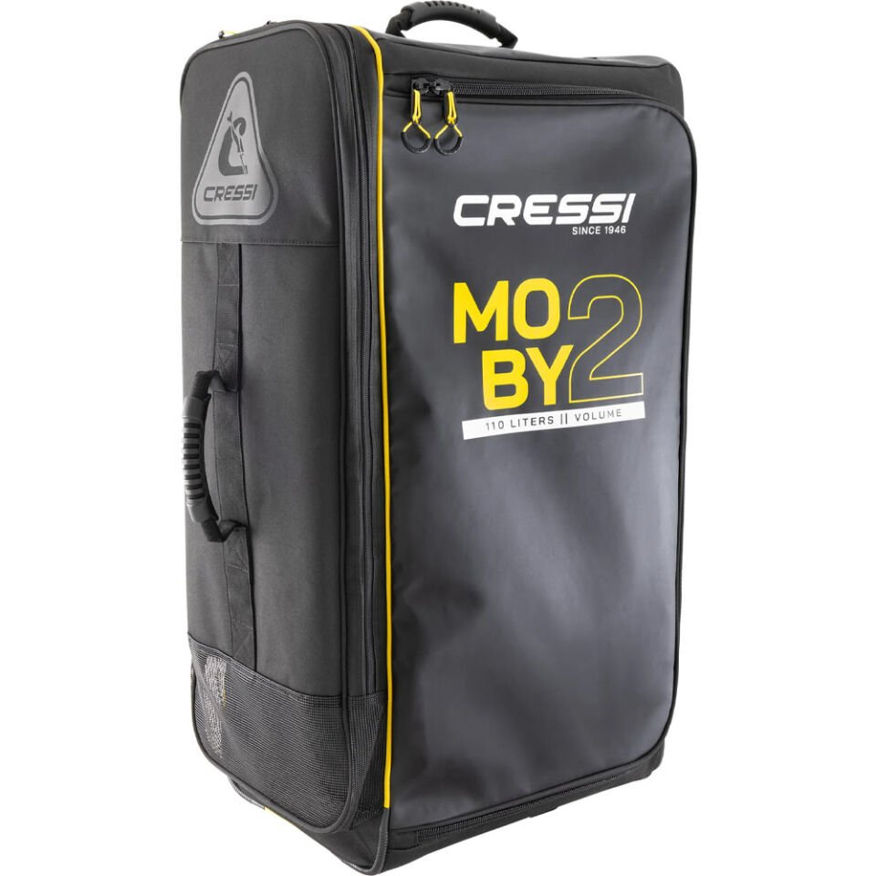 Cressi Moby 2 Tekerlekli Dalış Çantası BLACK/YELLOW - 110 L