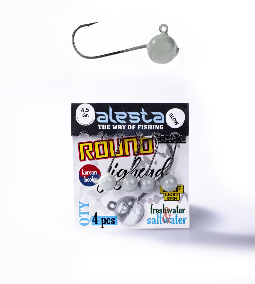 ROUND JIGHEAD GLOW 4P 4.5G