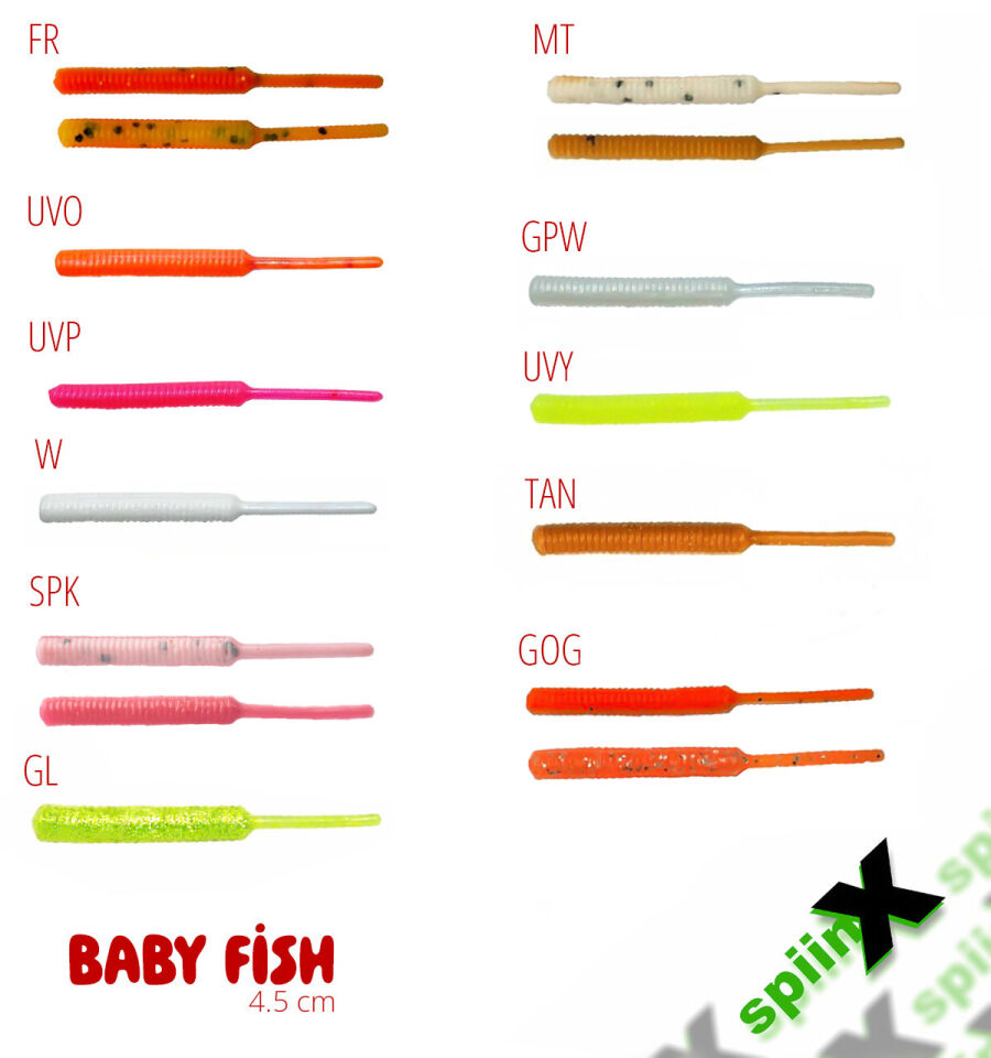 SPIINX BABY FISH SİLİKON 4.5CM 18P UV ORANGE
