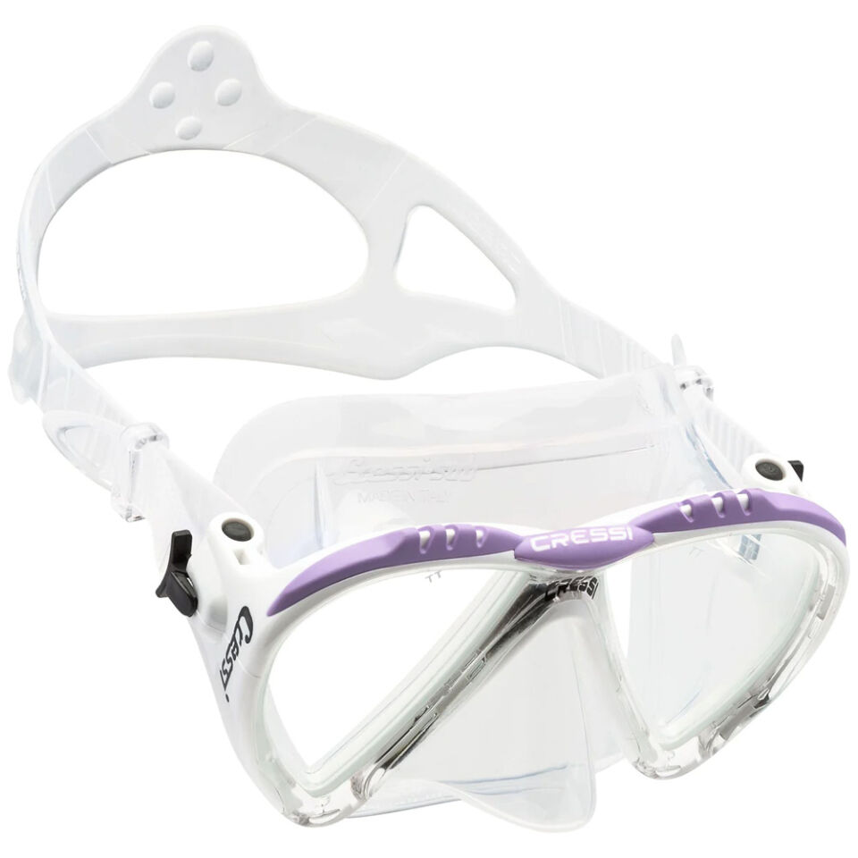 Cressi Lince Dalış Maskesi WHITE-LILAC