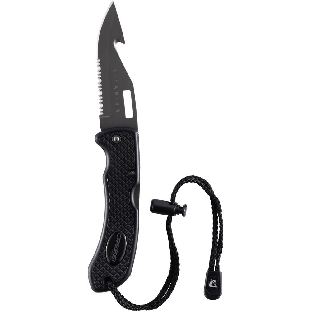 Cressi Chaku Paslanmaz Çelik Dalış Bıçağı BLACK - TITANIUM