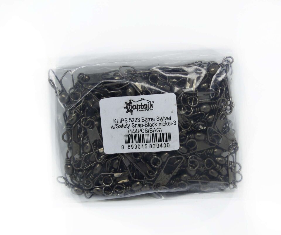 Captain 5223 Klips 144lü Paket Black Nikel