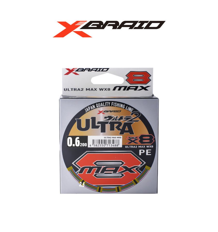 YGK X048 ULTRA 2 MAX PE WX8 200M 5.6KG 0.12 MULTICOLOR