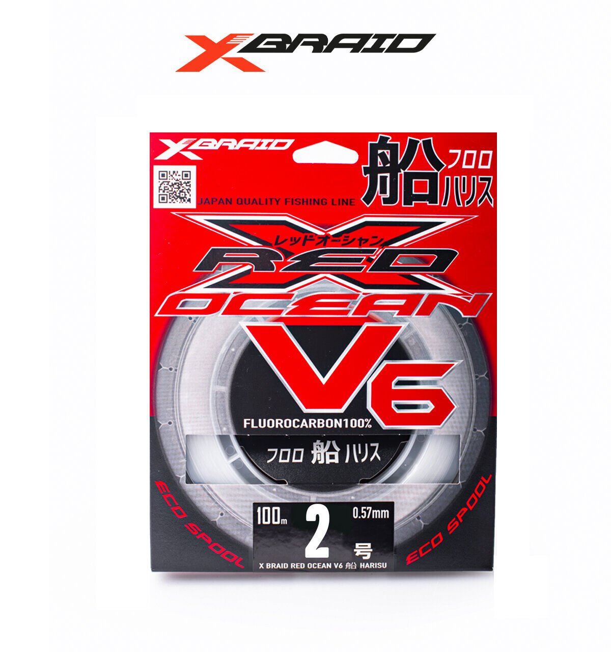 YGK X059 RED OCEAN V6 FC 100M 0.235-3.7KG