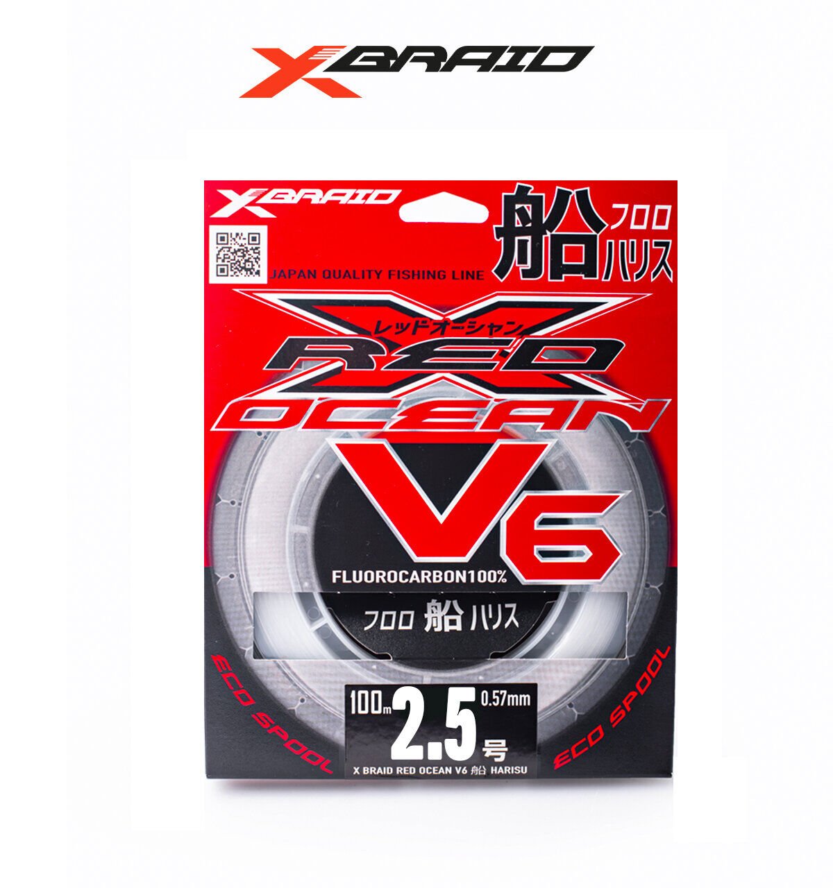 YGK X059 RED OCEAN V6 FC 100M 0.260-4.6KG