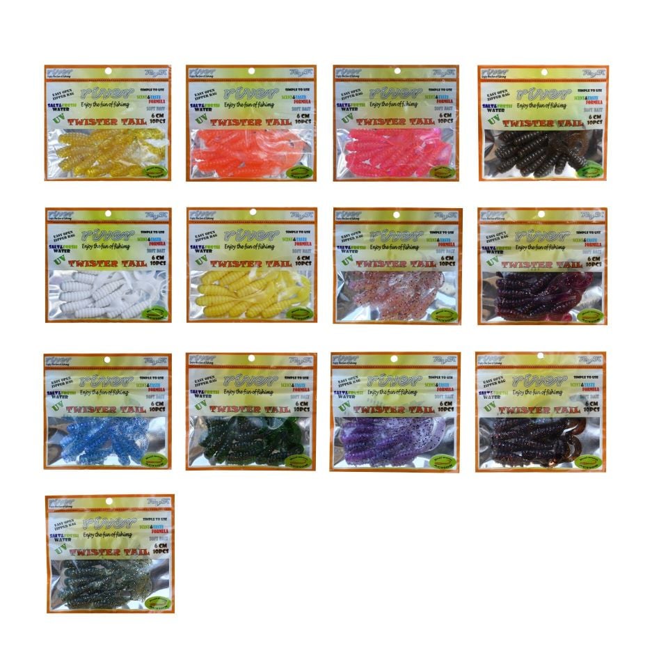 TWISTER TAIL, 6 CM,10P