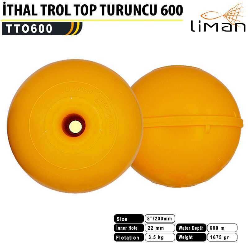 Liman İthal Trol Topu Turuncu 600 m